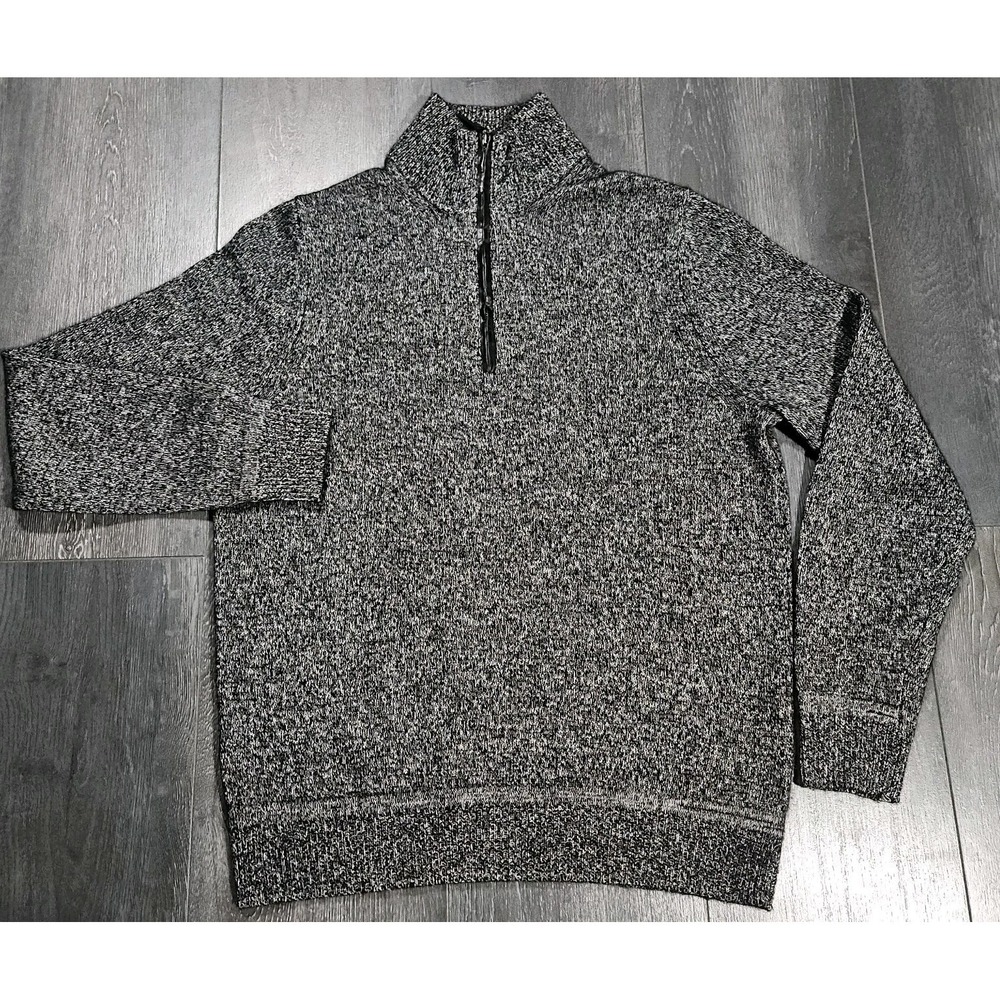 Nordstrom Mens Shop Cashmere Silk Knit Sweater Jumper S Gray 1/4 Zip Soft Preppy